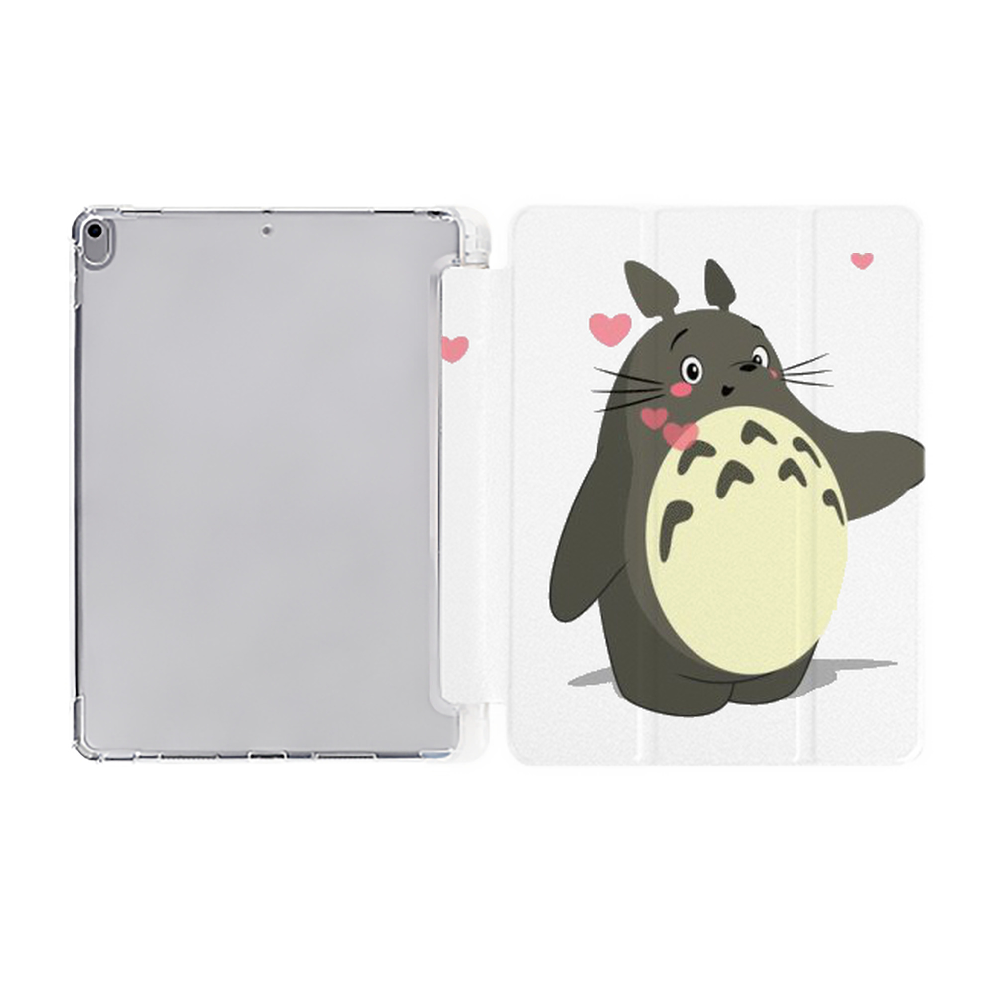 （画像用） となりのトトロ 草壁メイ 草壁サツキ My Neighbor Totoro Satsuki Kusakabe Mei Kusakabe IPad ケース ペン収納付き 三つ折りスタンド PUレザー×シリコン 対応機種9.5/10.5/10.9インチ